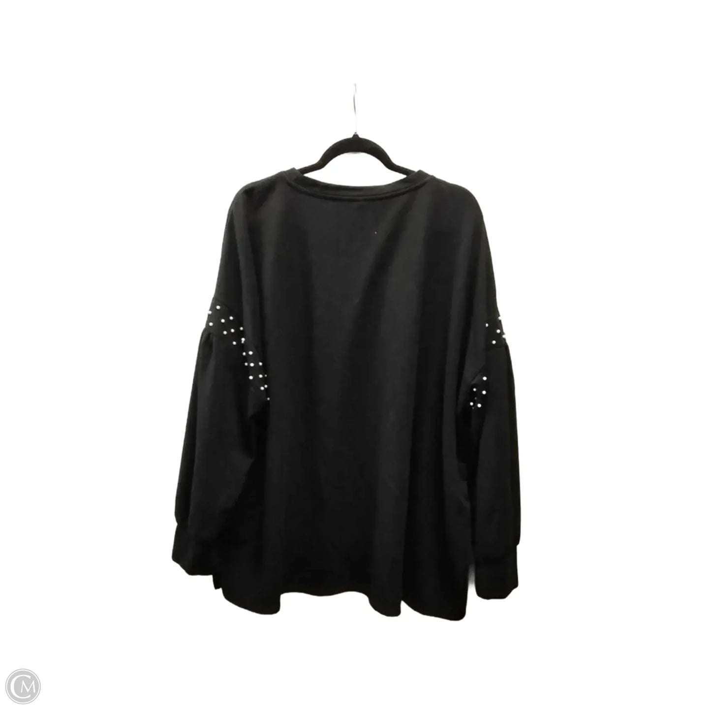 Sweatshirt Crewneck By Cato In Black, Size: 26