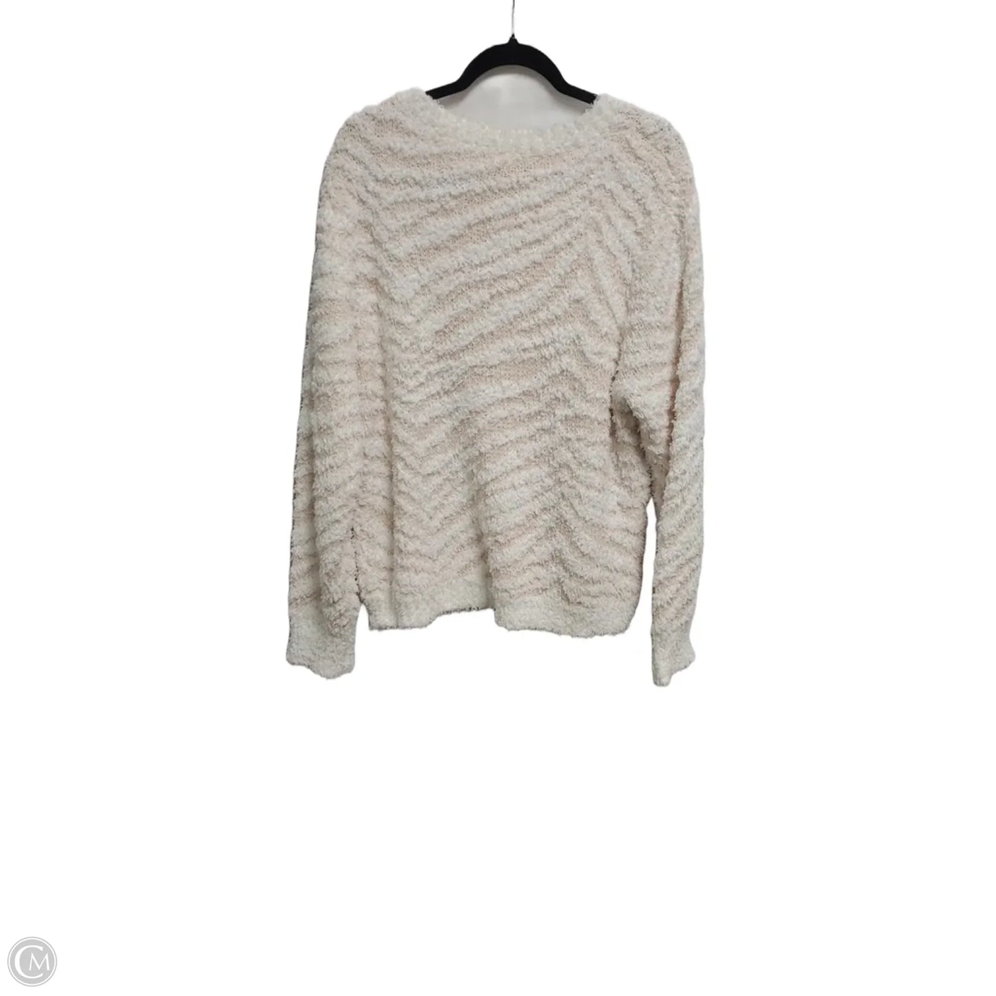 Sweater By Pol In Pink & White, Size: L