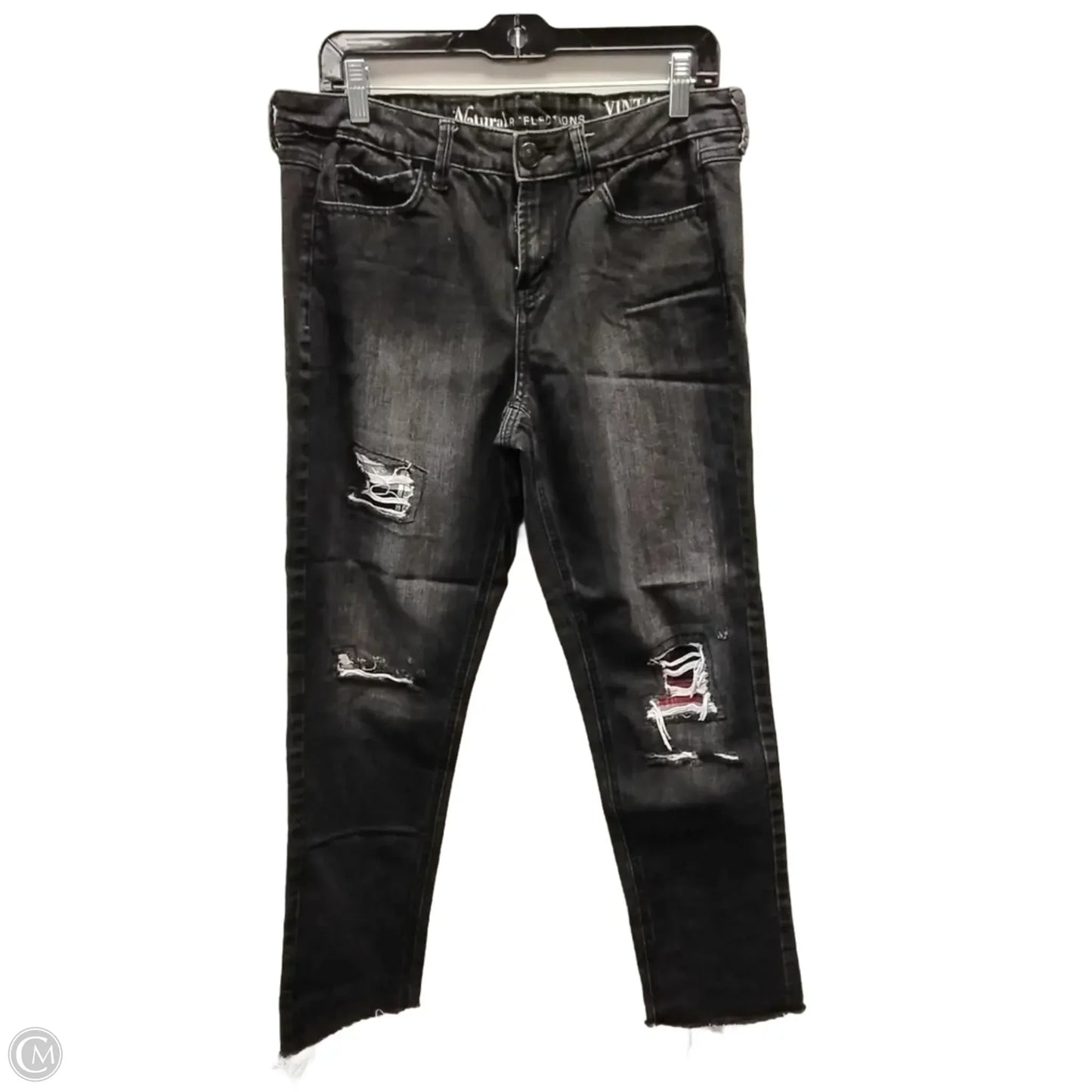 Jeans Straight By Natural Reflections In Black, Size: 8