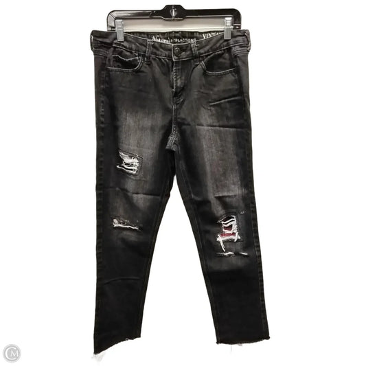Jeans Straight By Natural Reflections In Black, Size: 8