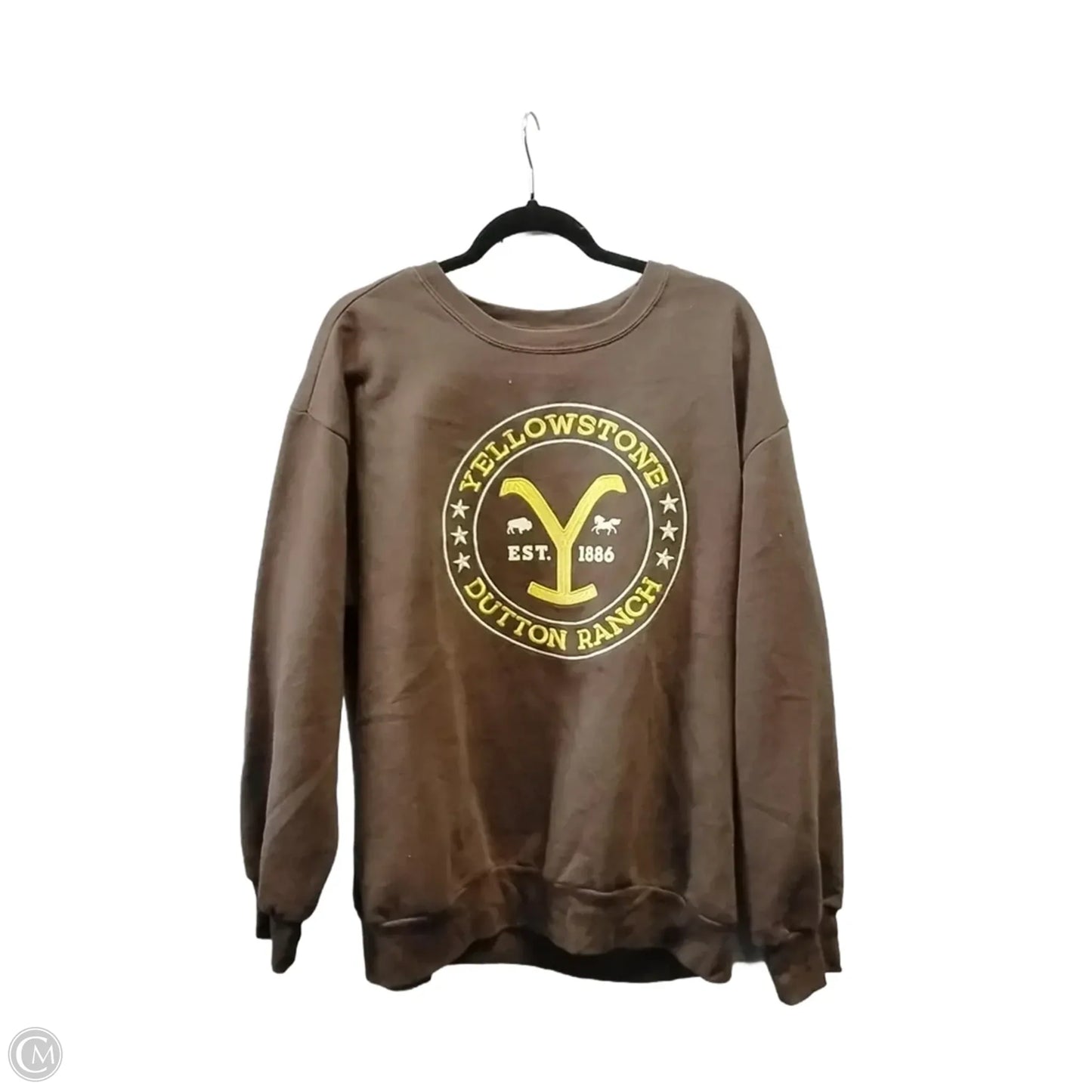 Sweatshirt Crewneck By Clothes Mentor In Brown, Size: Xxl