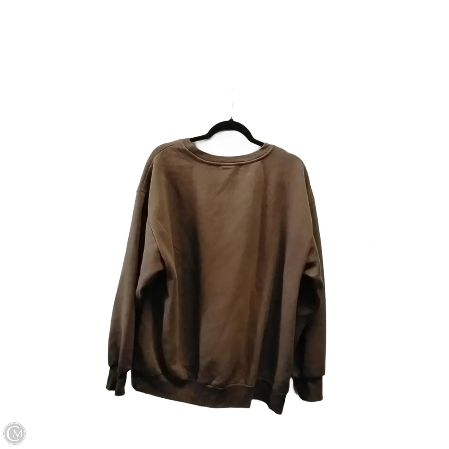 Sweatshirt Crewneck By Clothes Mentor In Brown, Size: Xxl
