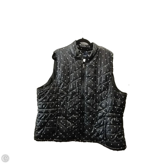 Vest Puffer & Quilted By Basic Editions In Polkadot Pattern, Size: 3x