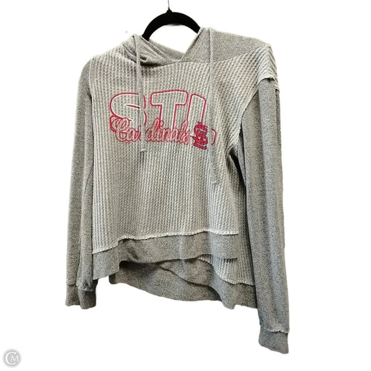 Athletic Sweatshirt Hoodie By Clothes Mentor In Grey, Size: M
