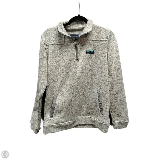 Sweatshirt Collar By Simply Southern In Grey, Size: S