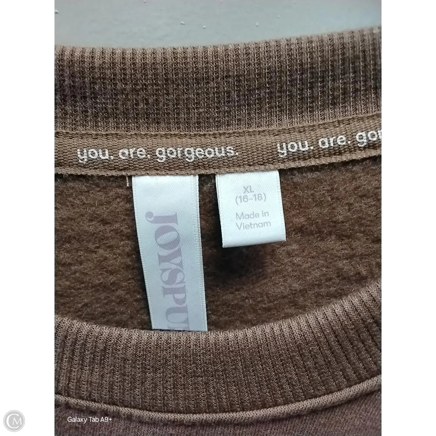 Top Long Sleeve By Joyspun In Brown, Size: Xl