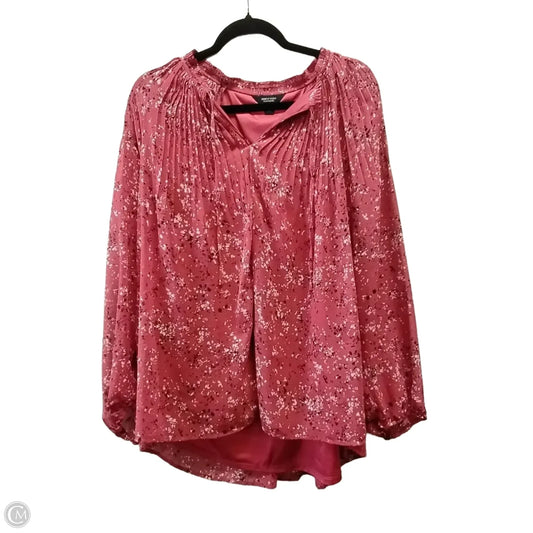 Blouse Long Sleeve By Simply Vera In Red, Size: Xxl