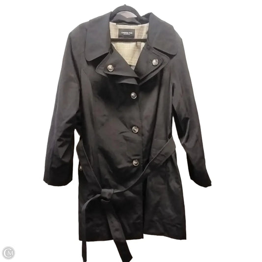Coat Trench Coat By London Fog In Black, Size: 3x