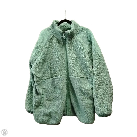 Jacket Faux Fur & Sherpa By Tek Gear In Teal, Size: 2x
