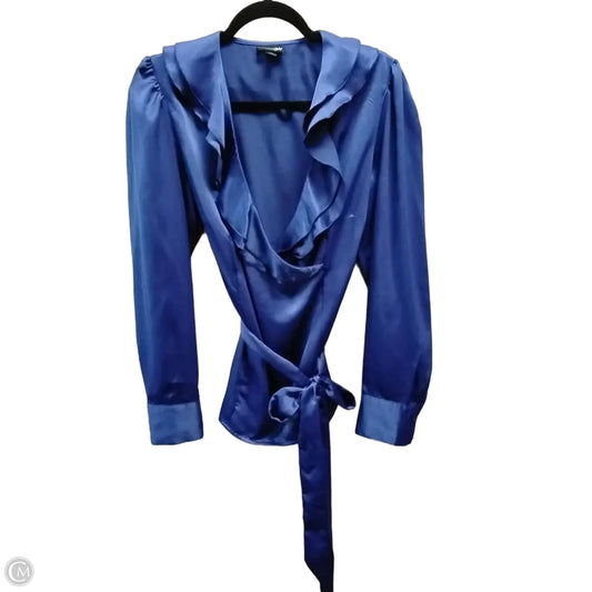 Blouse Long Sleeve By East 5th In Blue, Size: L