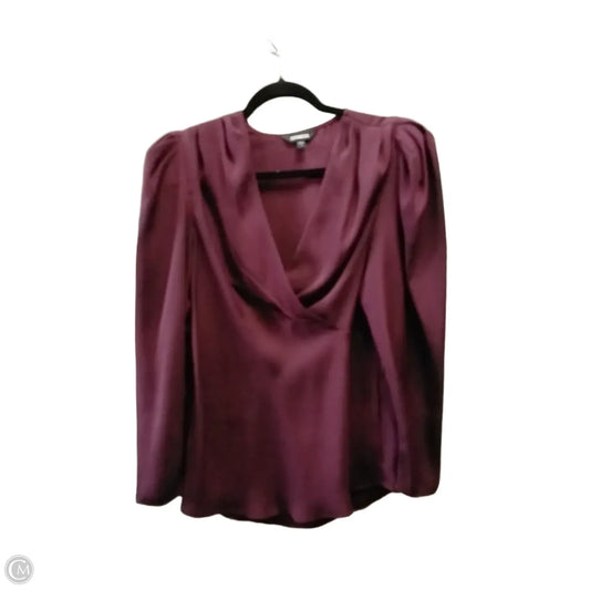 Blouse Long Sleeve By Express In Purple, Size: S