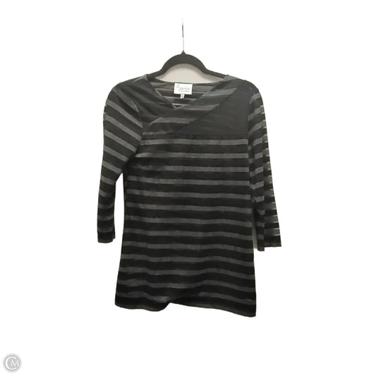 Blouse Long Sleeve By Clothes Mentor In Striped Pattern, Size: Xs