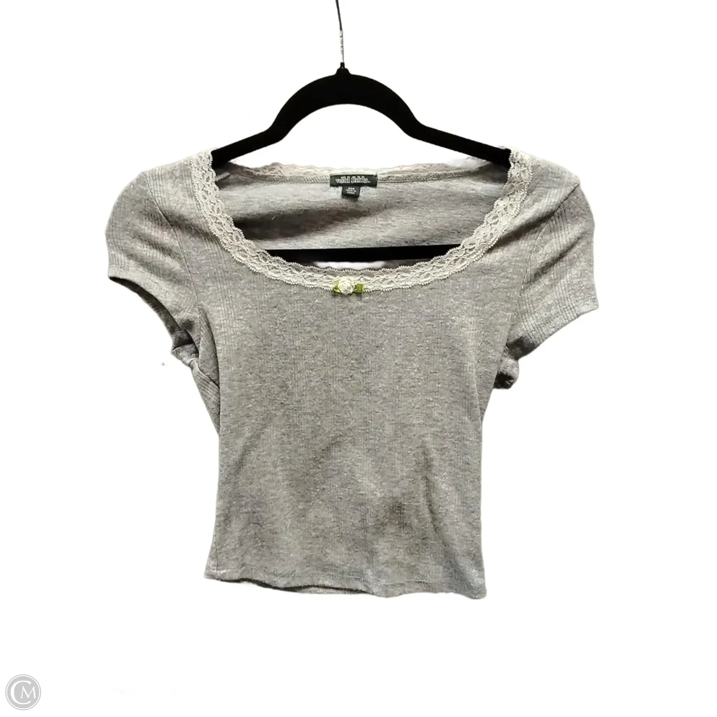 Top Short Sleeve By Wild Fable In Grey, Size: Xxs