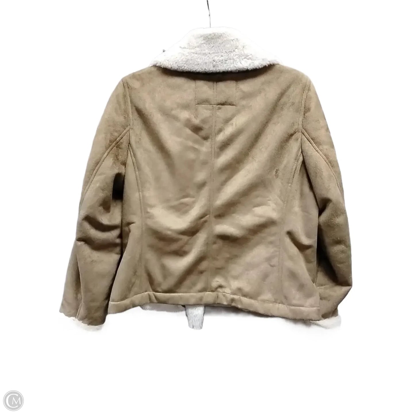 Jacket Faux Fur & Sherpa By Banana Republic In Tan, Size: M