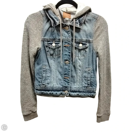 Jacket Denim By American Eagle In Blue & Grey, Size: Sp
