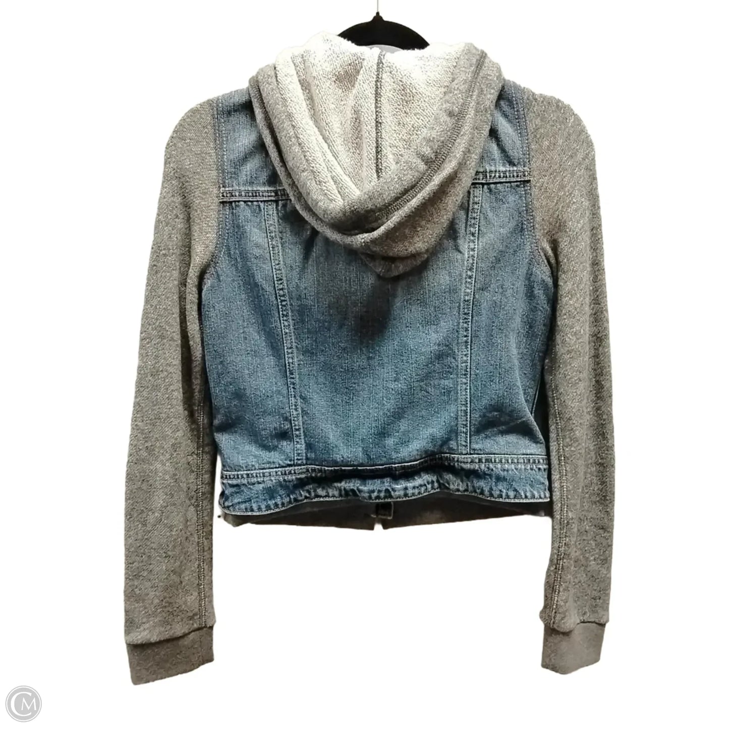Jacket Denim By American Eagle In Blue & Grey, Size: Sp