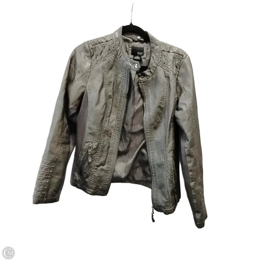 Jacket Moto By Ana In Grey, Size: M