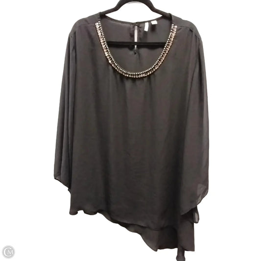 Top Long Sleeve By Cato In Black, Size: 26