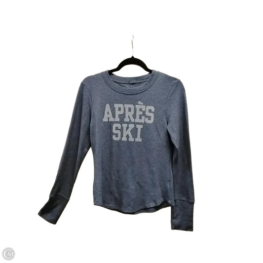 Top Long Sleeve By American Eagle In Blue, Size: L