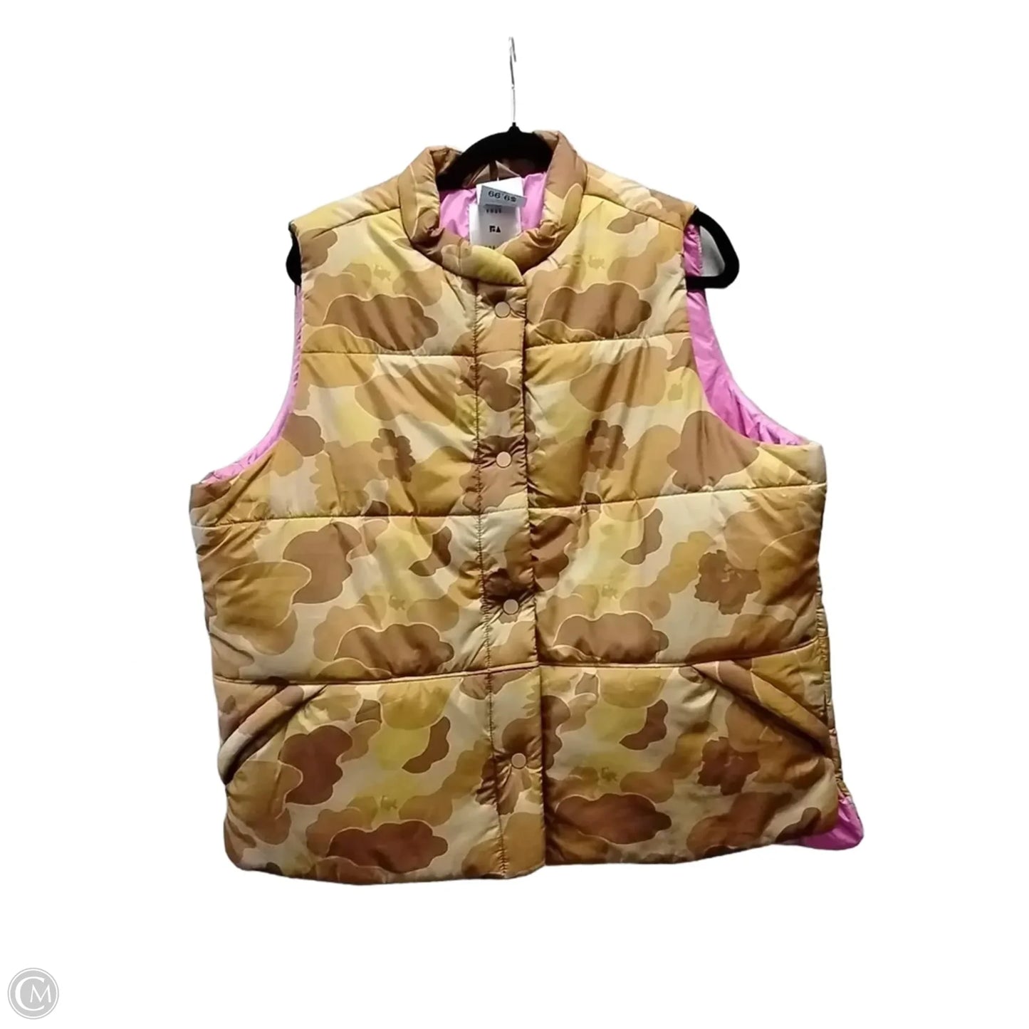 Vest Puffer & Quilted By Free Assembly In Multi-colored, Size: Xxl