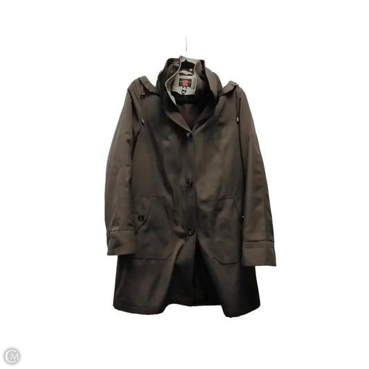 Coat Trench Coat By Gallery In Brown, Size: M