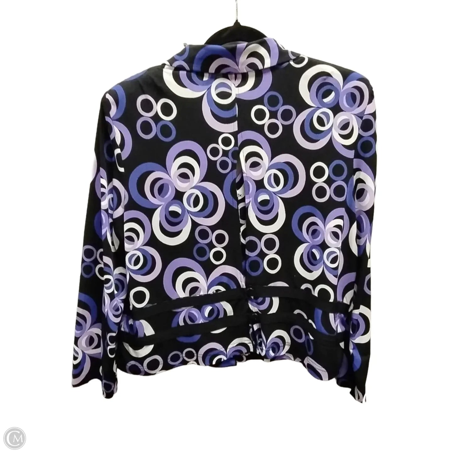 Blouse Long Sleeve By Kim Rogers In Geometric Pattern, Size: 14p