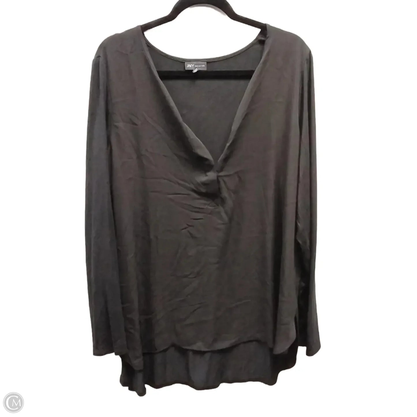 Top Long Sleeve By Jones New York In Black, Size: 1x