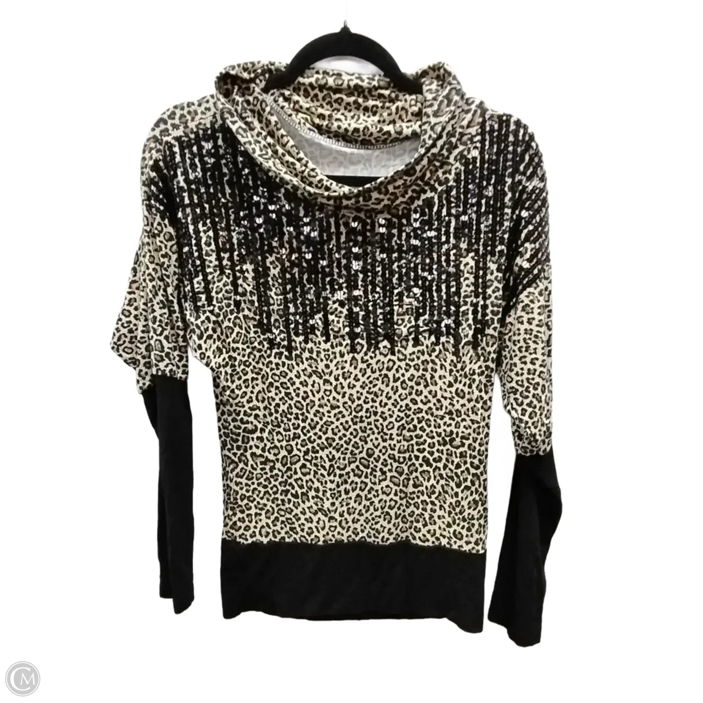 Blouse Long Sleeve By Clothes Mentor In Animal Print, Size: M