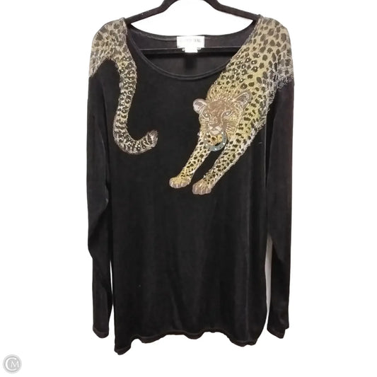 Top Long Sleeve By Clothes Mentor In Animal Print, Size: L