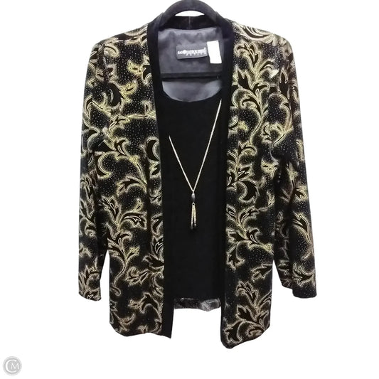 Jacket Other By Sag Harbor In Black & Gold, Size: 10p
