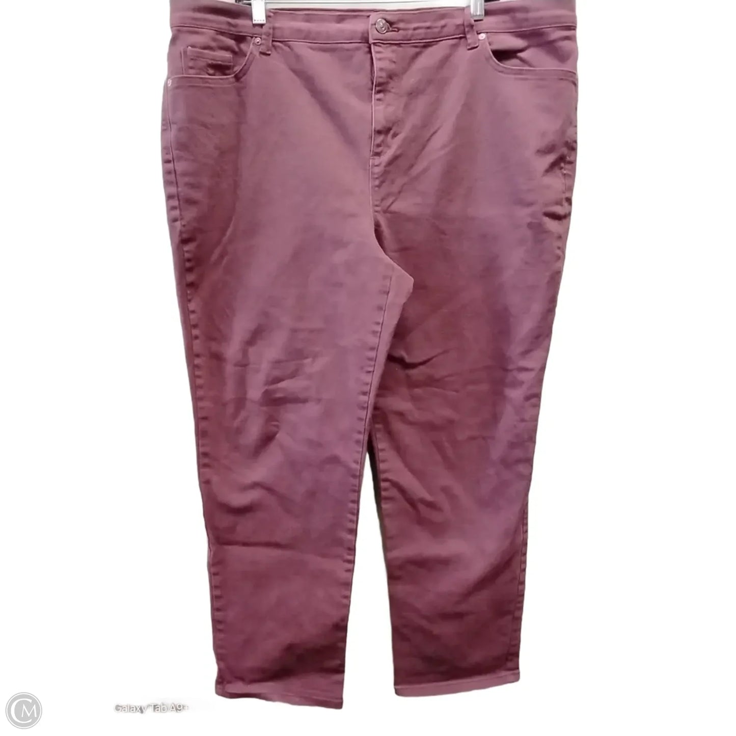 Jeans Straight By Gloria Vanderbilt In Purple, Size: 20w