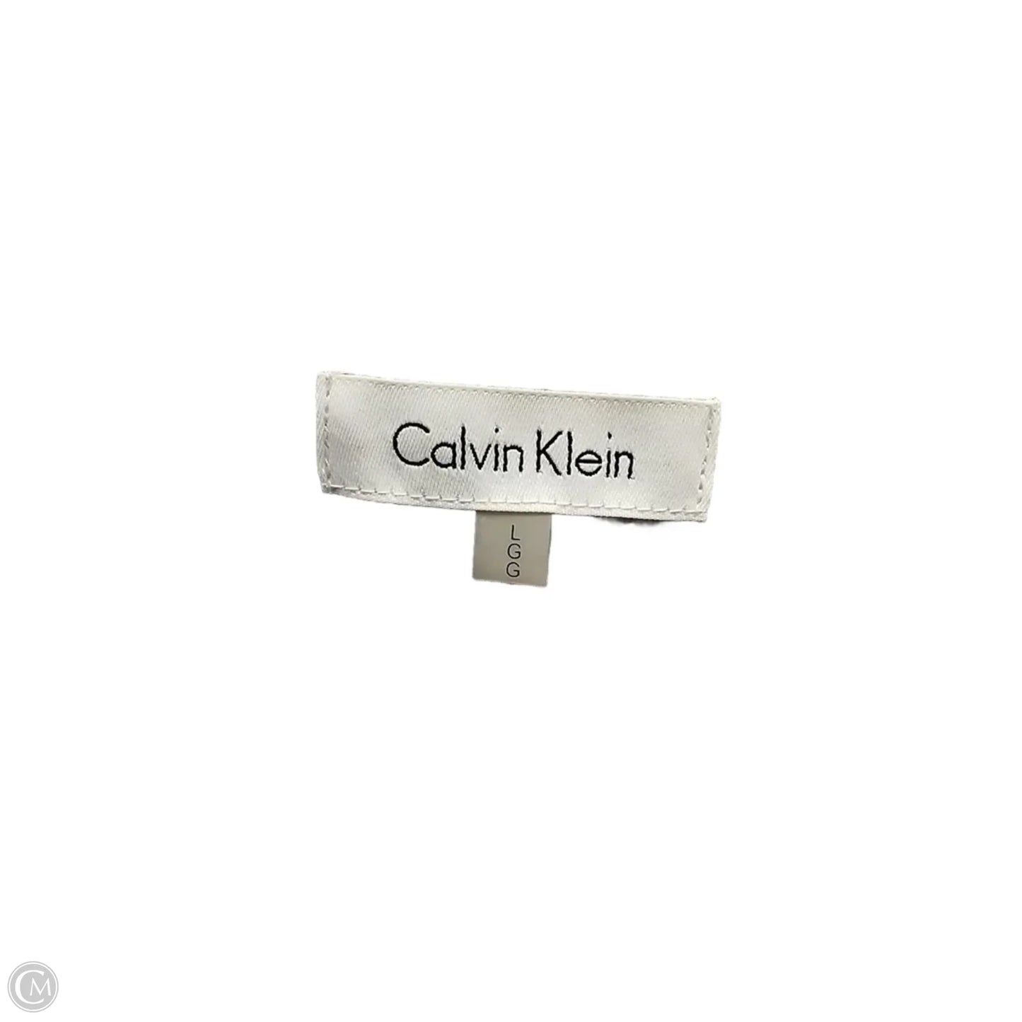 Blouse Long Sleeve By Calvin Klein In Geometric Pattern, Size: L