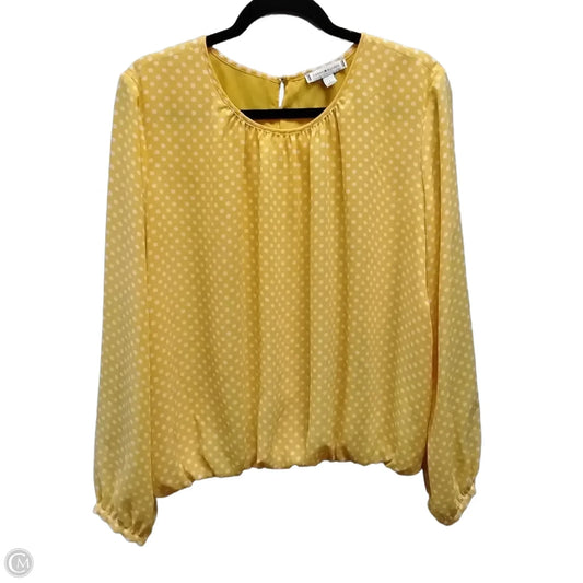 Blouse Long Sleeve By Tommy Hilfiger In Polkadot Pattern, Size: L
