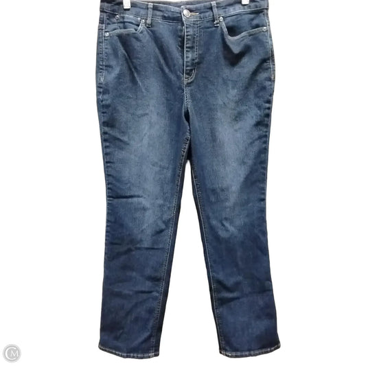 Jeans Straight By Christopher And Banks In Blue Denim, Size: 8