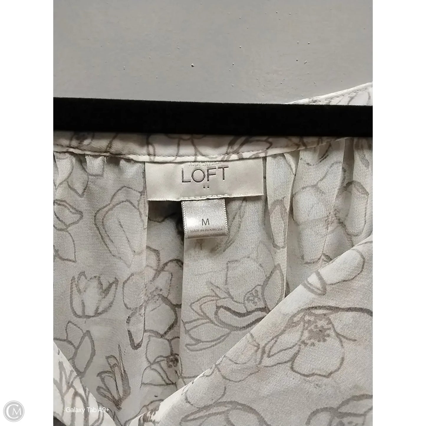 Blouse Long Sleeve By Loft In Cream, Size: M