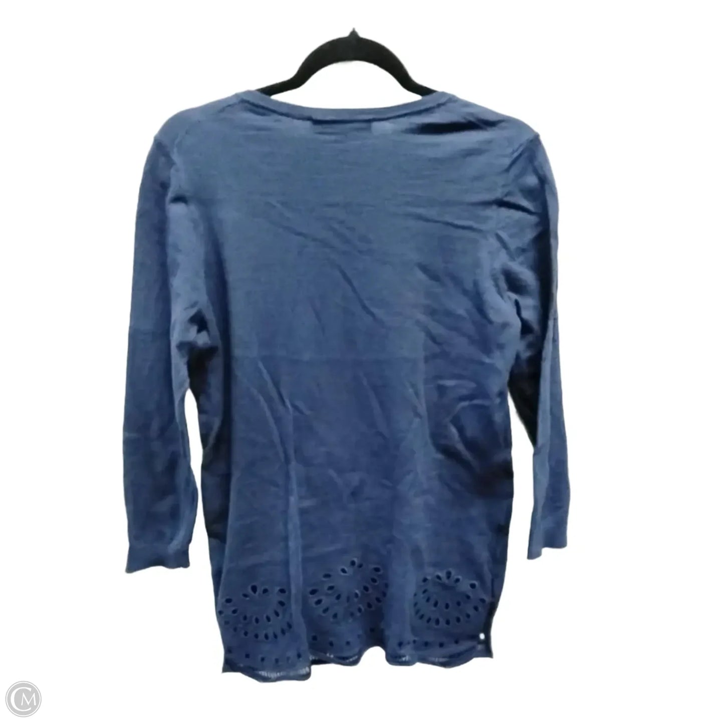 Blouse Long Sleeve By Loft In Navy, Size: S