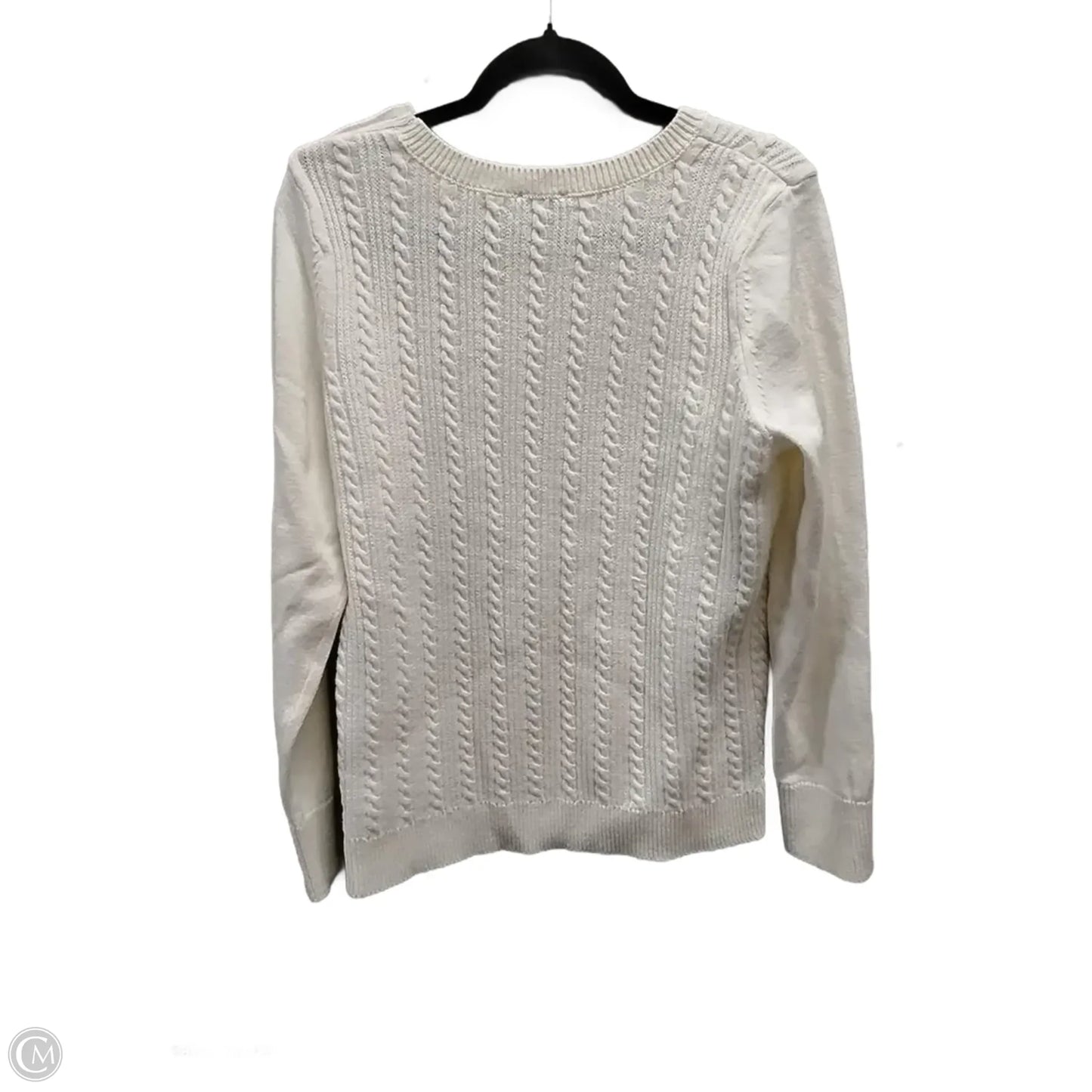 Sweater By Talbots In White, Size: L