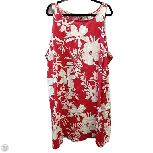 Dress Casual Midi By Ava & Viv In Red & White, Size: 3x