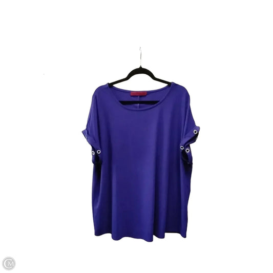 Top Short Sleeve By Love Scarlett In Purple, Size: 3x
