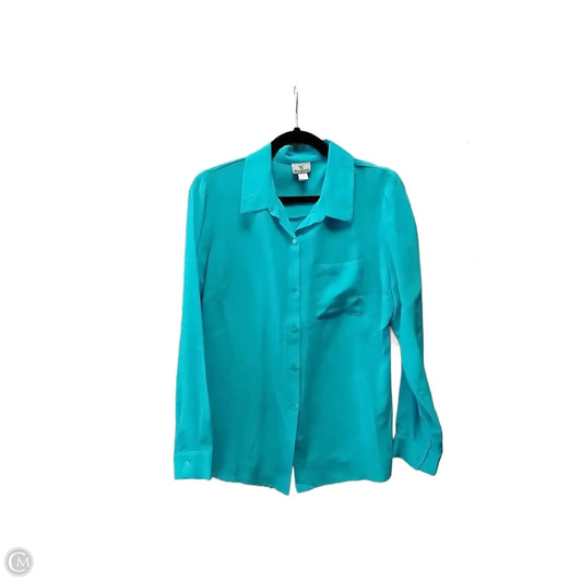 Blouse Long Sleeve By Worthington In Blue, Size: M