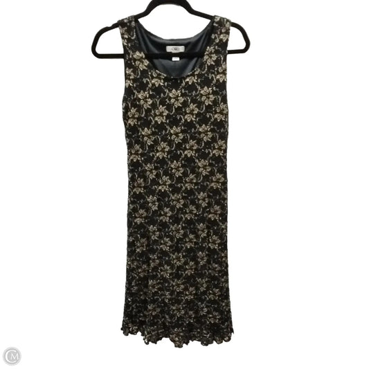 Dress Casual Midi By Cato In Black & Gold, Size: 8
