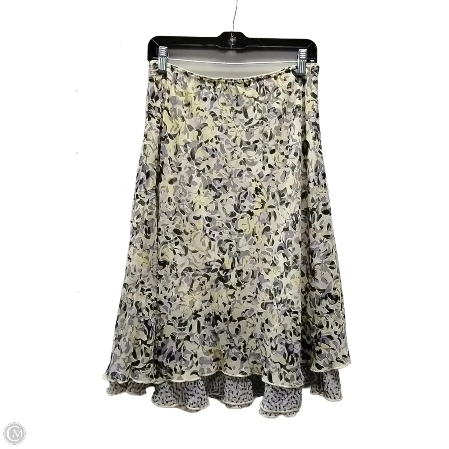 Skirt Midi By Briggs In Purple & Yellow, Size: M