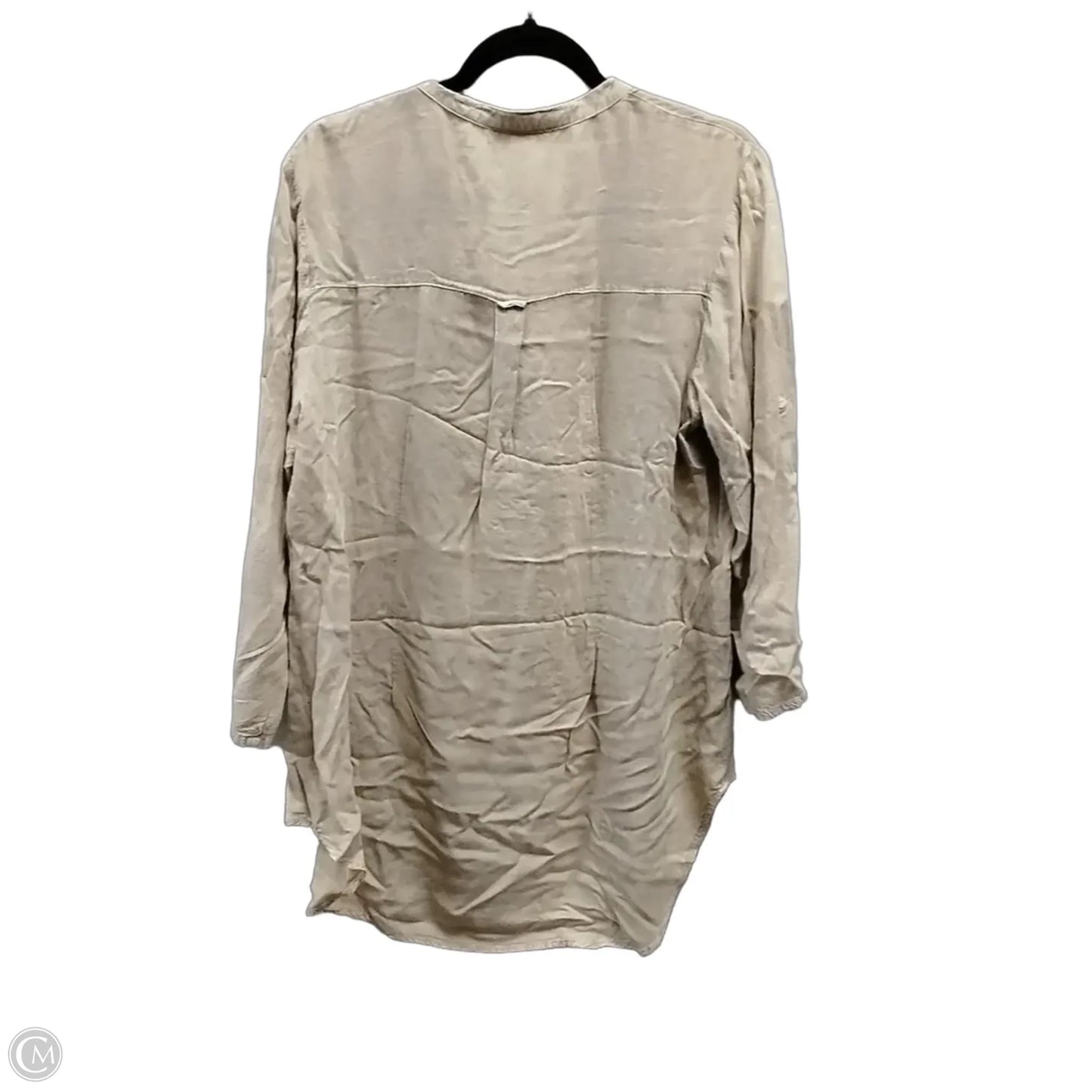 Top Long Sleeve By Solitaire In Tan, Size: Xl
