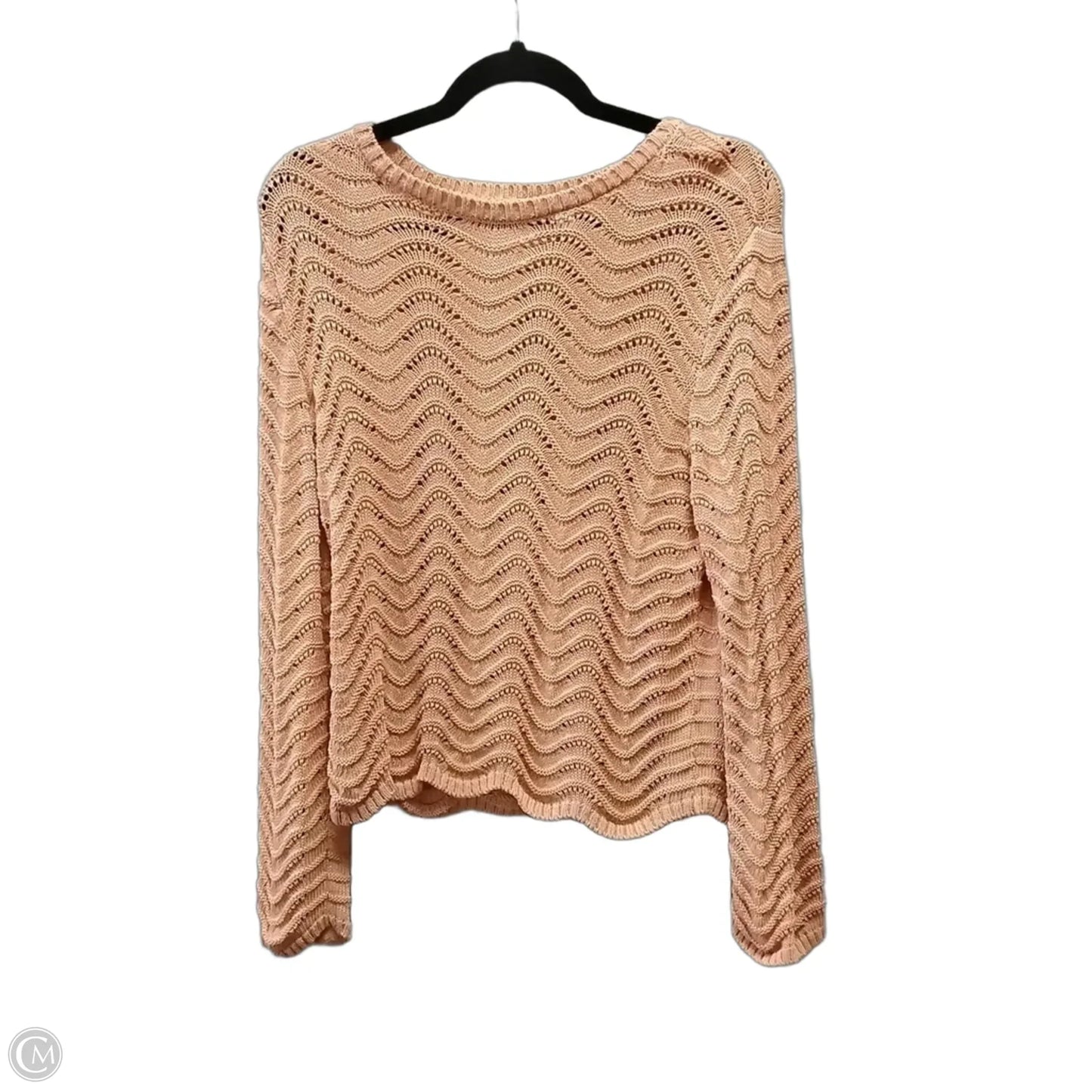 Top Long Sleeve By Versona In Orange, Size: L