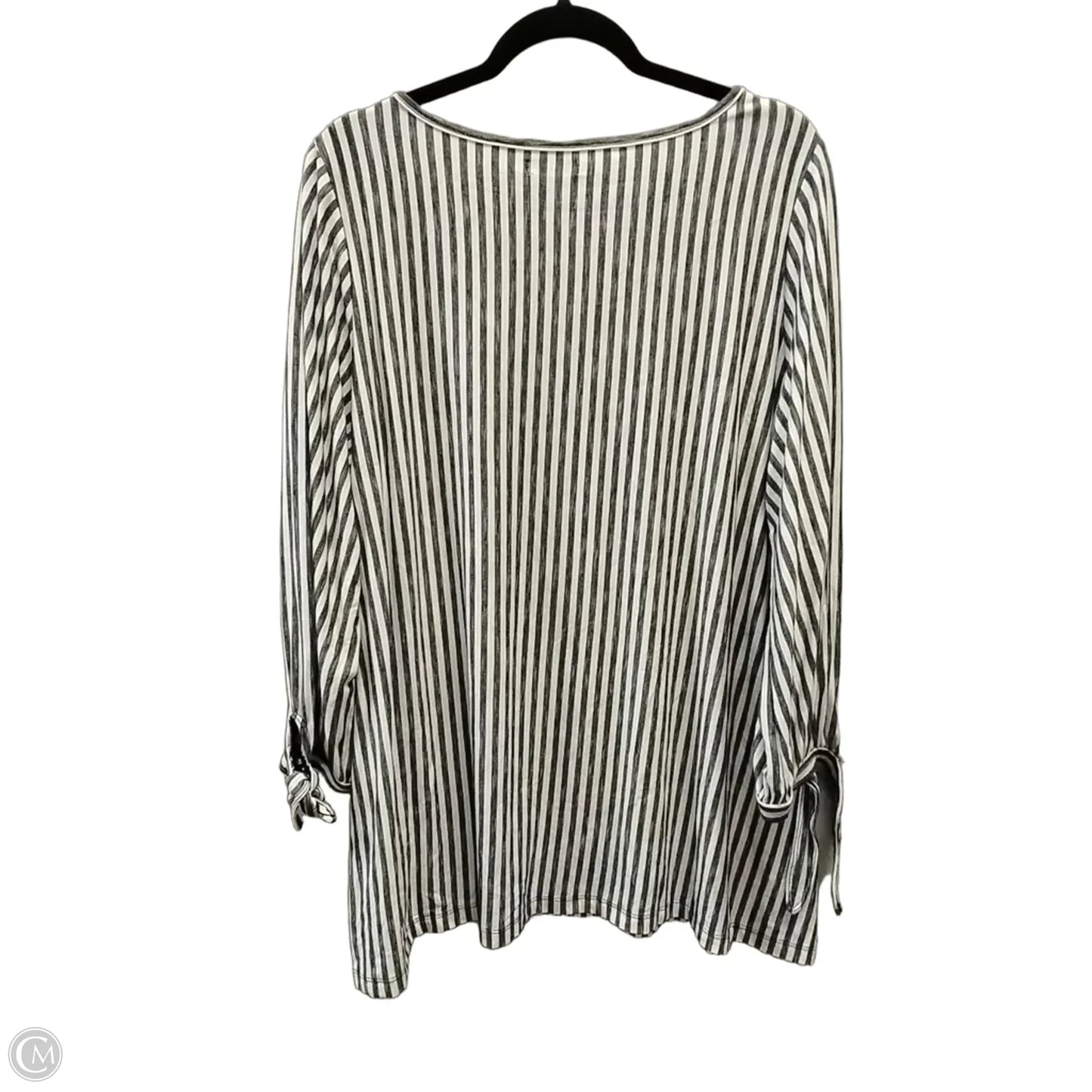 Top Long Sleeve By Max Studio In Striped Pattern, Size: 2x