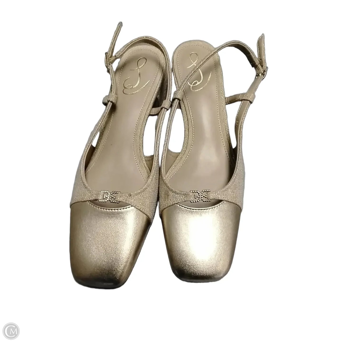 Shoes Heels Kitten By Cme In Gold, Size: 7