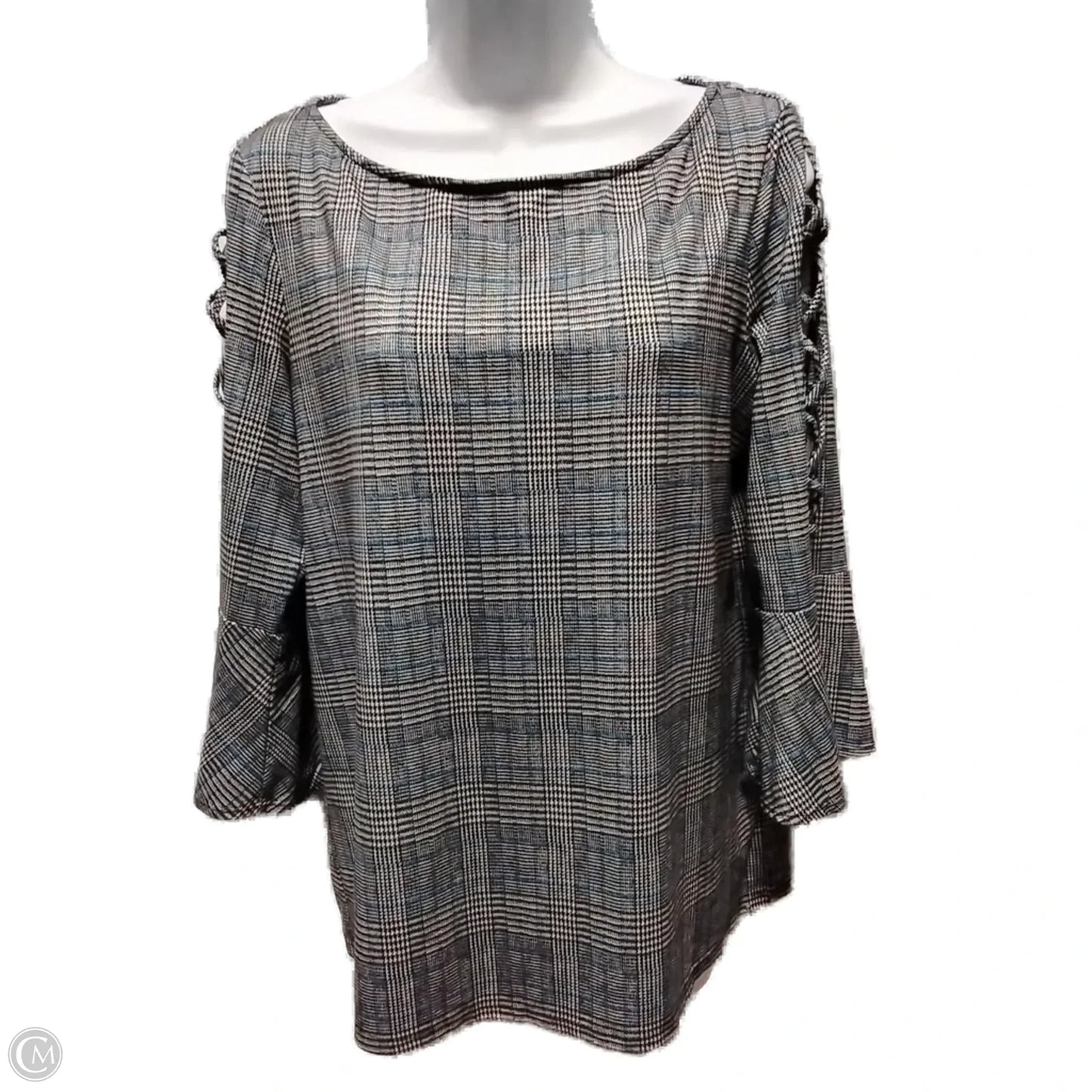 Top Long Sleeve By Alyx In Checkered Pattern, Size: S
