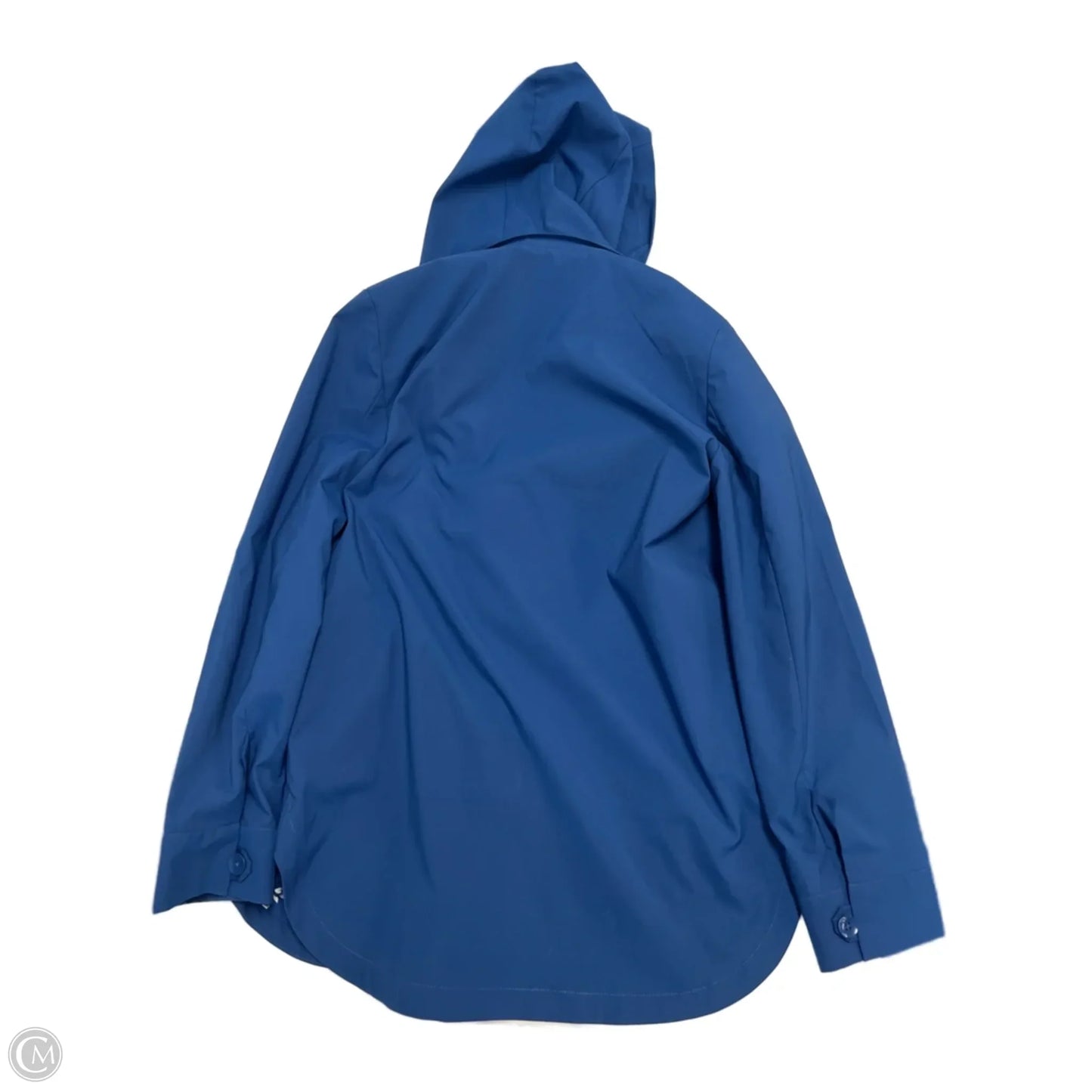 Jacket Windbreaker By Chicos In Blue, Size: S