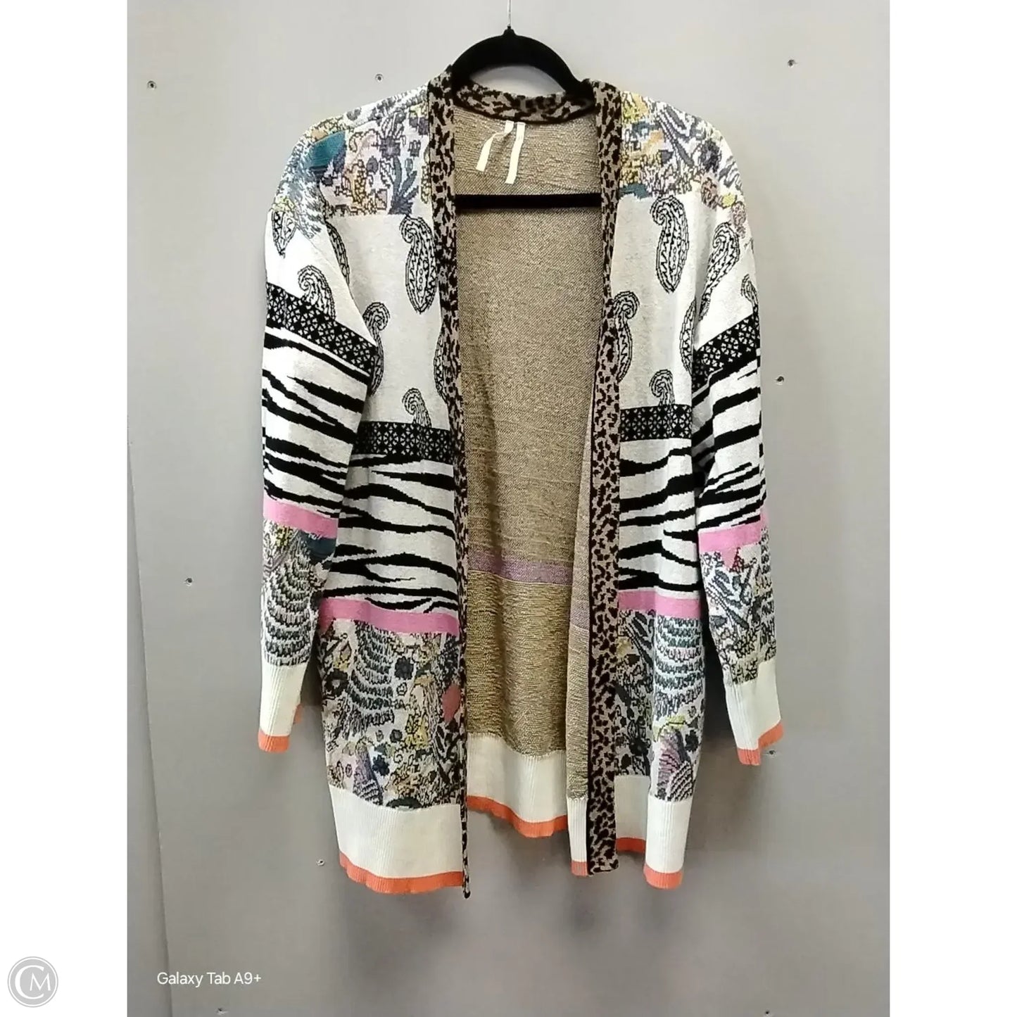 Sweater Cardigan By Anthropologie In Animal Print, Size: S