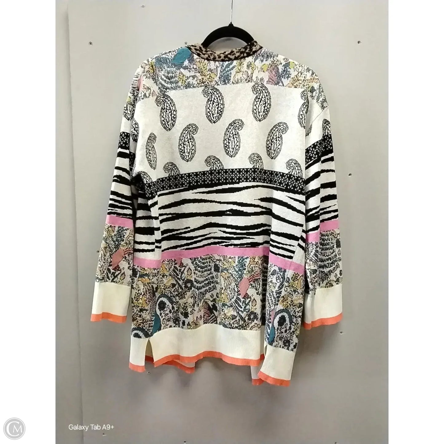 Sweater Cardigan By Anthropologie In Animal Print, Size: S